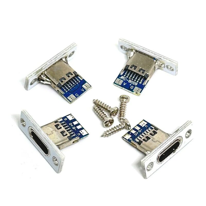 2Pin 4Pin USB Jack Type-C Waterproof strip line of solder joint Female Connector Jack Charging Port USB Type C Socket connector