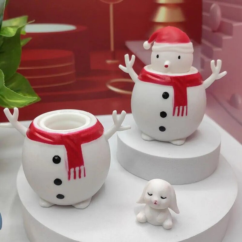 Juguete antiestrés de Papá Noel para niños, herramienta suave para apretar, alivio del estrés, divertido, regalos de navidad