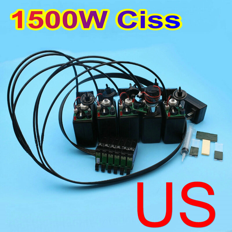 For Epson 1500W DTF CISS Ink System Kit UV Printer Modification Ink Bulk Continuous Ink Supply System Tools US EU UK AU Charger