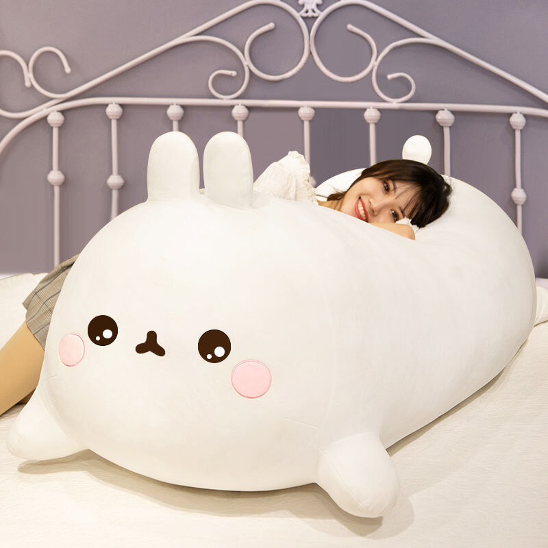 50-80cm Giant long Cloud Bunny Stuffed Hug Pink Rabbit Girl Nap Sleeping Throw Pillow Pregnant Cushion Boyfriend Eye Mask Gift