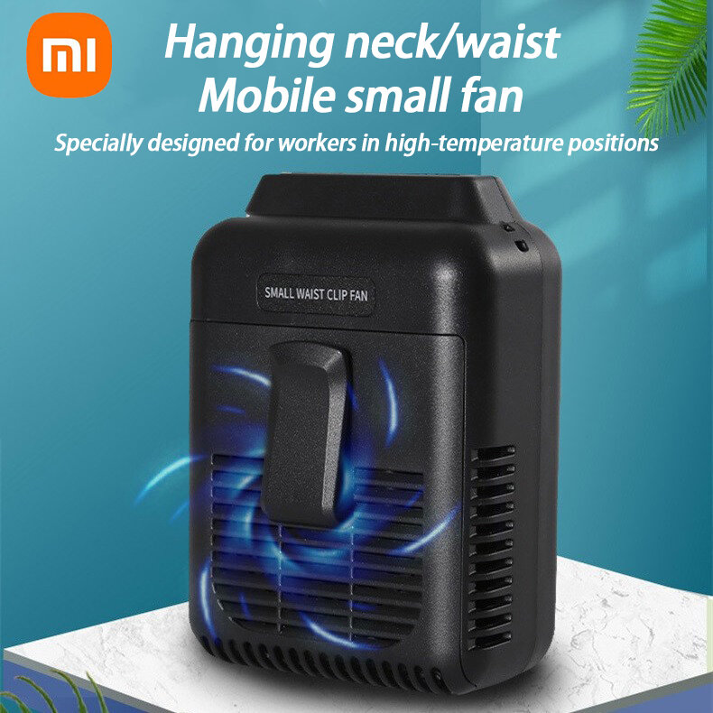Xiaomi Portable Waist Clip Fan Usb Neck Hanging Mini Fan Outdoor Sports Air Conditioning Refrigeration with Power Bank Function