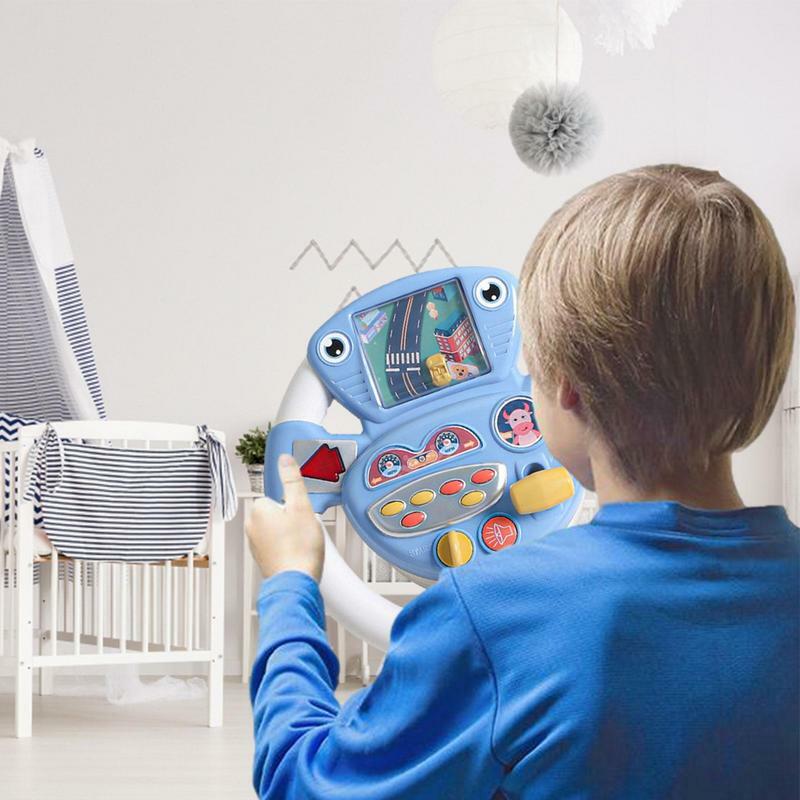 Baby Steering Wheel Toy Children's Analog Steering Wheel Toy With Light And Sound Racing Pretend Play Learning Educational Toys
