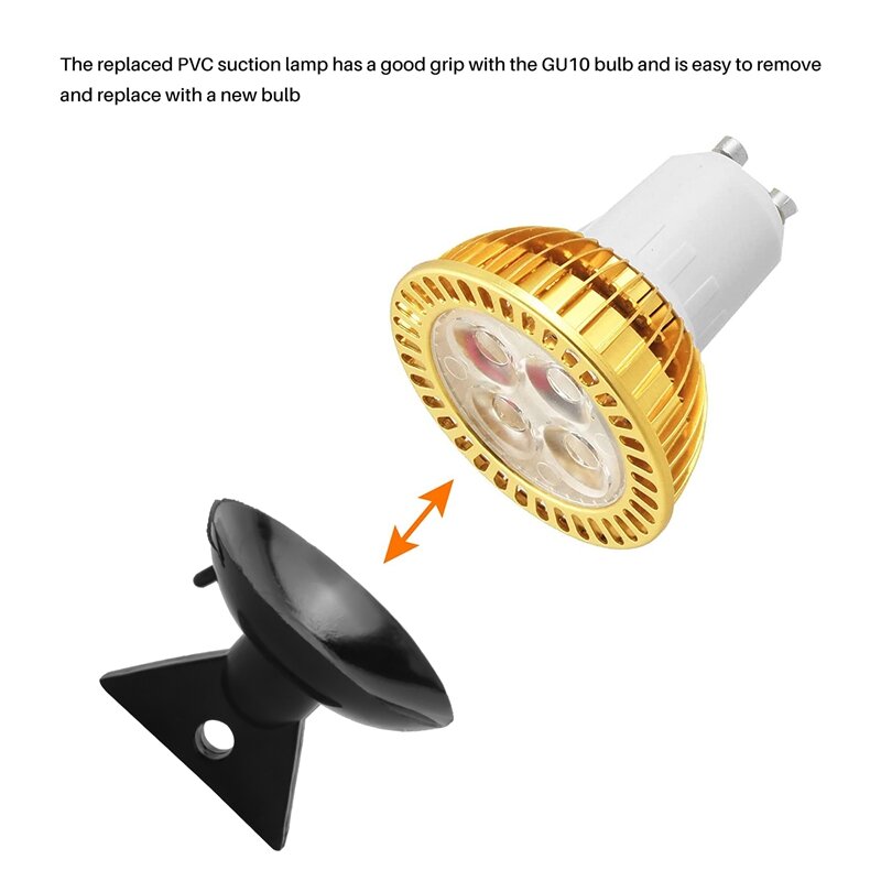 25Pcs GU10 Light Bulb Changer Lamp Changer Head PVC Suction Cup Lamp Replacing For LED Halogen Mini Track Lights