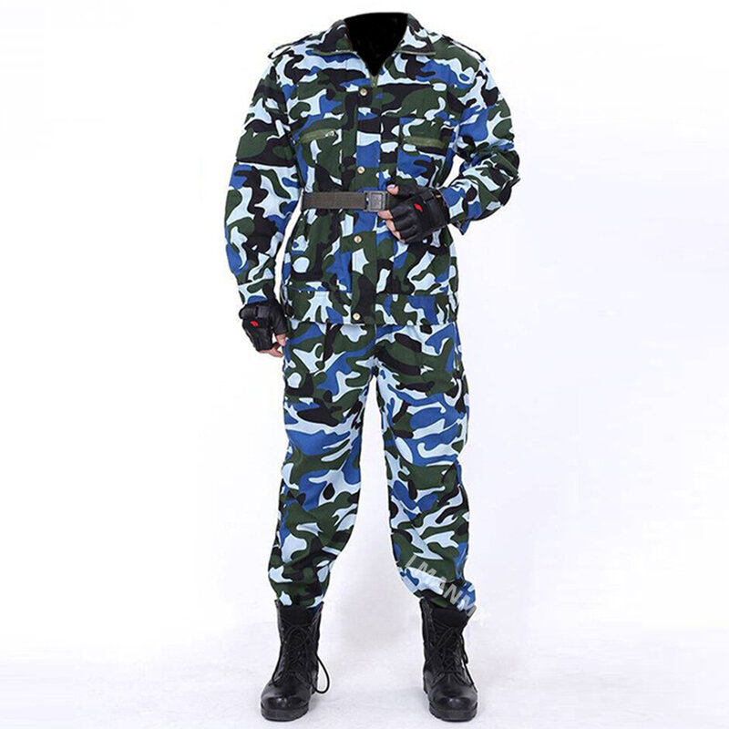 Man Soldier Army Suit Military Uniform Costumes Security Work Wear Tactical Combat Hunting Clothing Set High Quality