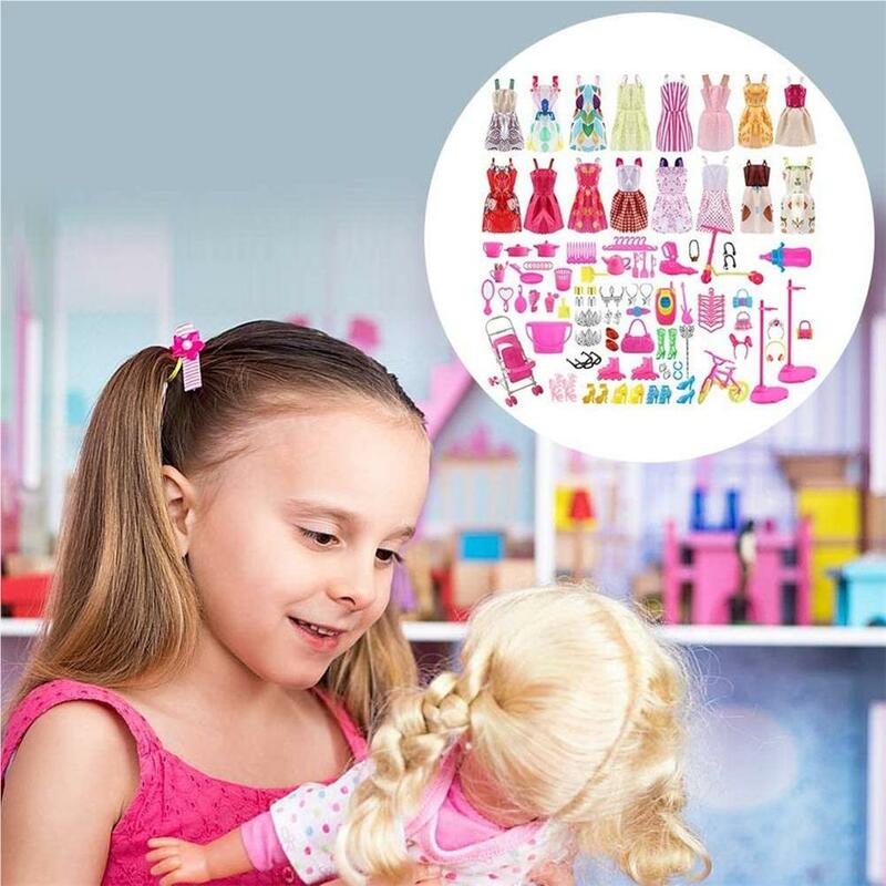 Set di vestiti lavorazione dimensioni compatte combinazione gratuita giocattoli fai da te forniture per bambole intrattenimento bambole Kit di vestiti giocattolo per ragazza