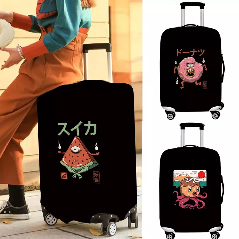 Pokrowiec na bagaż, pyłoszczelna, elastyczna walizka podróżna osłona ochronna 18-32 rozmiar Cute Monster Series pokrowiec na elastyczna ochronna bagażowe