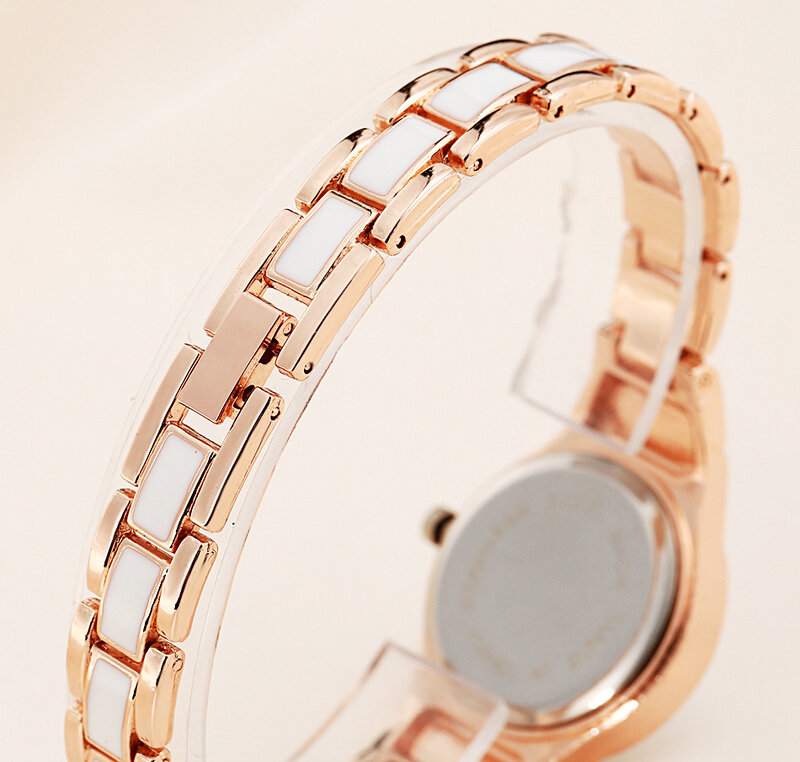 Zegarek dla kobiet luksusowe różowe złoto srebro bransoletka zegarek panie proste Casual zegarki kwarcowe damskie hurtownia Reloj Mujer nowy