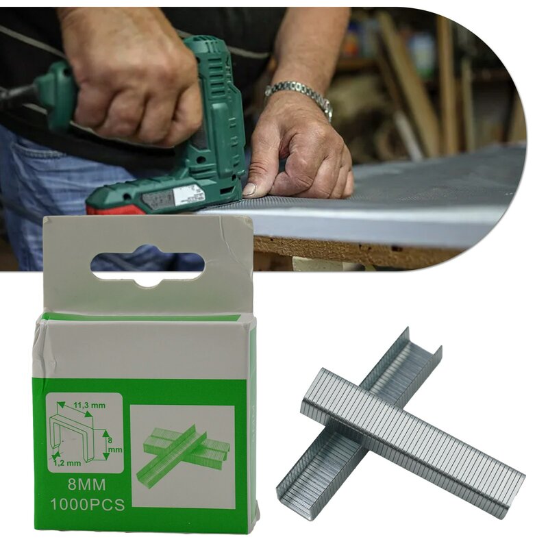 Werkzeuge Heftklammern Nägel 12mm/8mm/10mm DIY Holz möbel 1000 Stück Brad Nägel Tür nagel Haushalts verpackung nagelneu