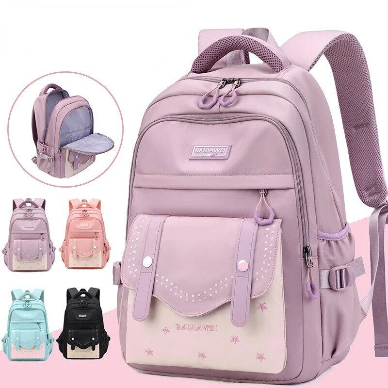 Korean Style Daily Backpack For Women Packsack Waterproof nylon Fabric Travel Backpacks Girls School Bag Teenagers Casual Bags