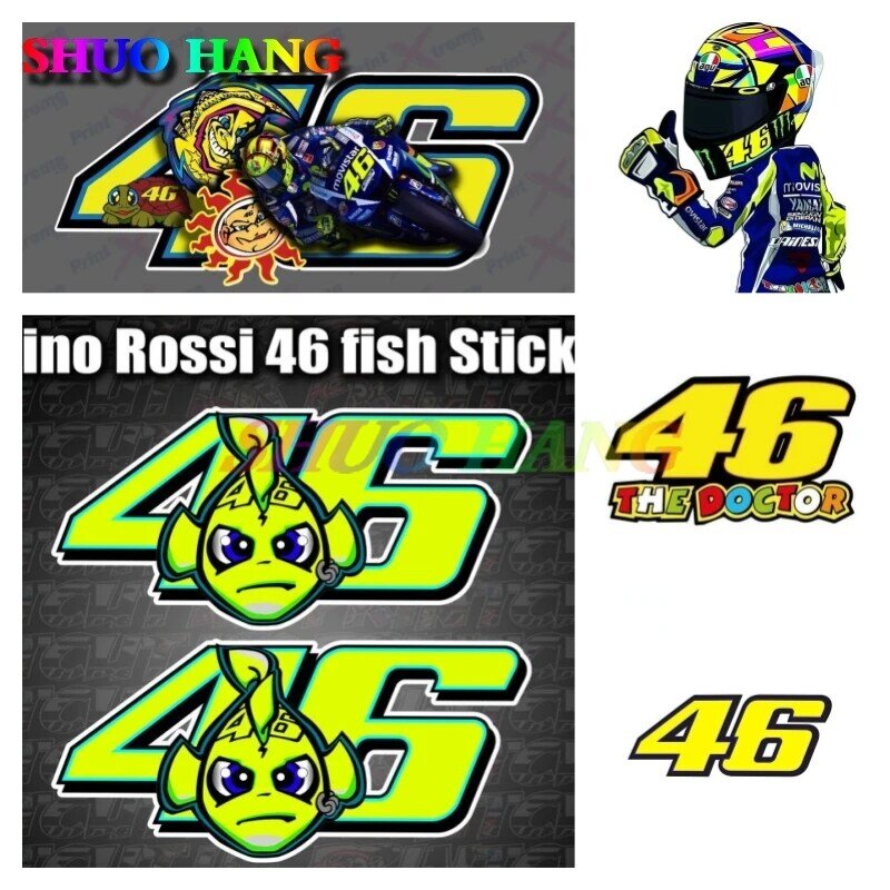 Car Sticker Vinyl Valentino_46 Number Quality The Doctor Motorcycle Racing Sports Decoration Window Bumper Rossi Badge Brand