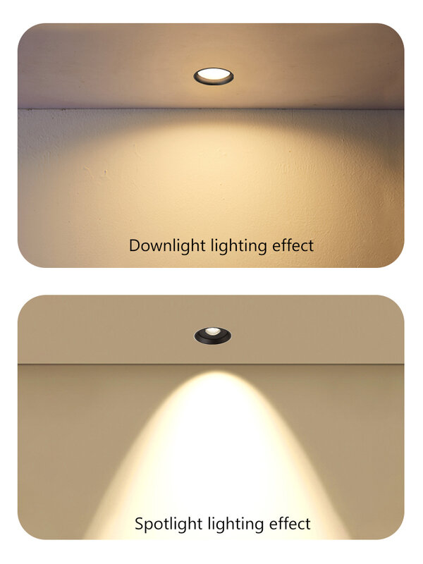 Yiyiying-LED埋め込み式スポットライト,スポット,調節可能,屋内照明,フレームレス