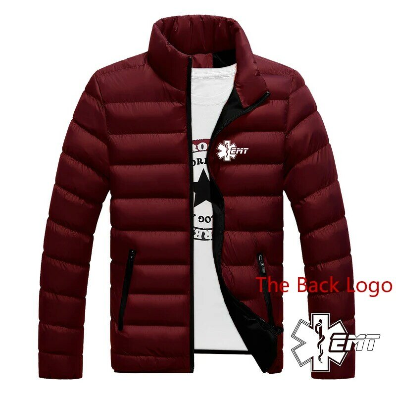 Emergency medical emergency medical emergency medical 2023 men's new winter four-color cotton-padded jacket coat parka to keep w