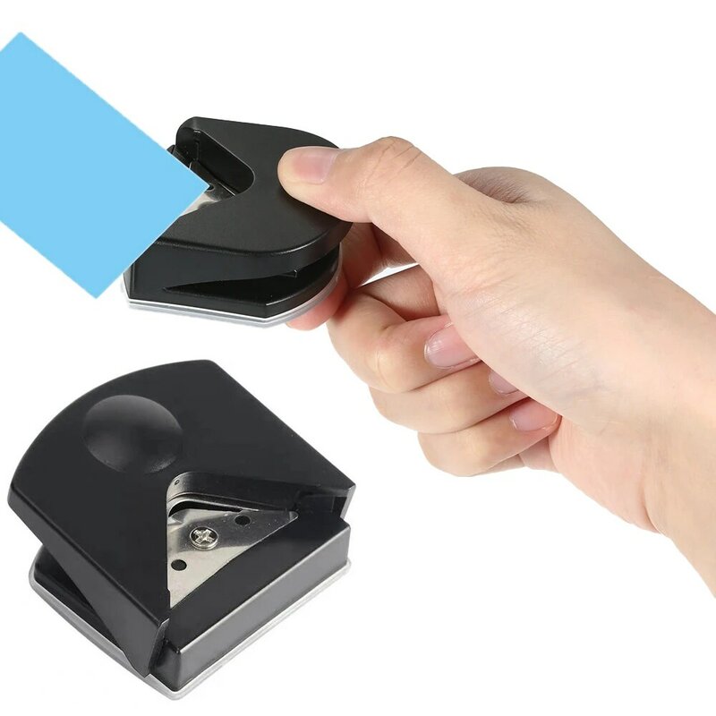 Mini perforadora de papel redonda portátil pequeña, accesorios de oficina, cortadora de esquina, perforadora de esquina