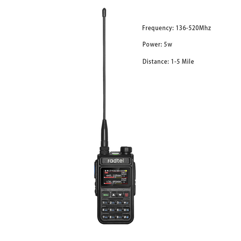 Radtel – walkie-talkie AM RT-890 NOAA, station météo 6 bandes Amateur, Radio bidirectionnelle 999CH, Radio aérienne, Scanner de couleur, Marine