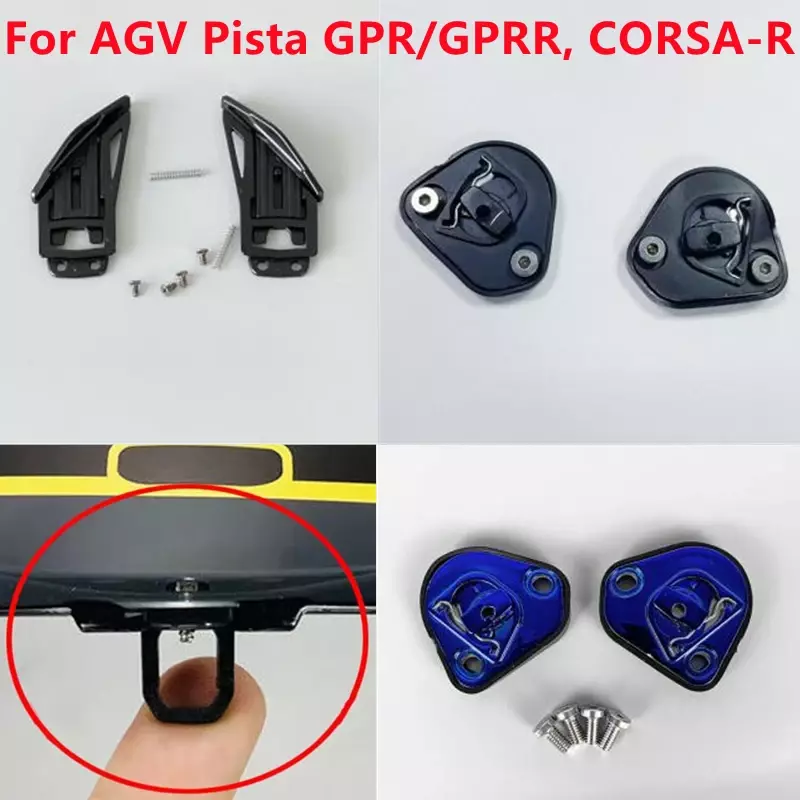 Base de visière de casque avec mécanisme de verrouillage, accessoires pour AGV PISTA GPR, PISTA GStore R, CORSA R