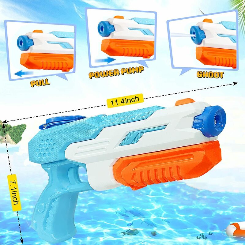 Pistolas de agua para niños, niñas y adultos, juguete al aire libre para piscina, patio, césped, playa, 600CC