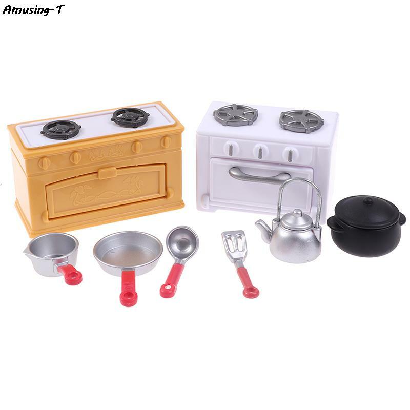 1:12 domek dla lalek miniaturowa kuchnia akcesoria kuchenne na ławce do gotowania łopatka czajniczek zabawka zabawka kuchenna do zabawy