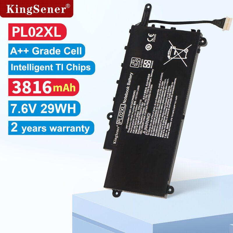 Аккумулятор KingSener PL02XL для ноутбука HP Pavilion 11 X360 11-n010dx 11-n000snx 11-N014TU 11-N030TU 751681-421, HSTNN-LB6B 29WH