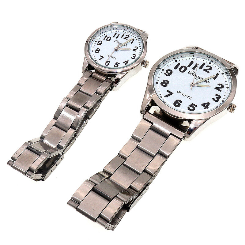 นาฬิกาใบหน้าขนาดใหญ่นาฬิกาผู้สูงอายุนาฬิกาแม่พ่อนาฬิกาควอตซ์แบบเรียบง่ายของขวัญ Jam Tangan Digital นาฬิกาผู้หญิงผู้ชาย