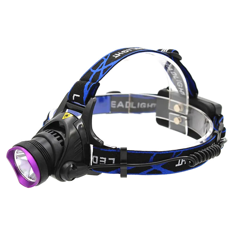 Farol LED impermeável com USB, 5000 Lumens, XM-L, T6, Farol para pesca e caça, Luz com bateria e carregador, 18650