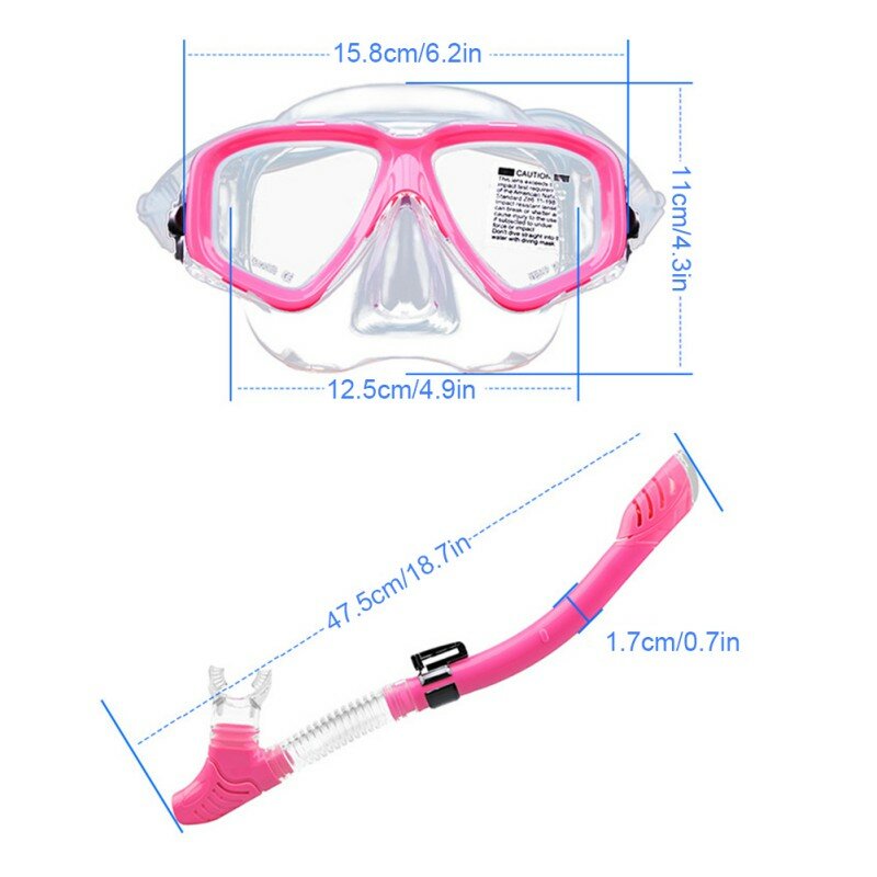 Scubal-máscara de buceo para adultos, juego de lentes para miopía, antiniebla, esnórquel, tubo de respiración fácil