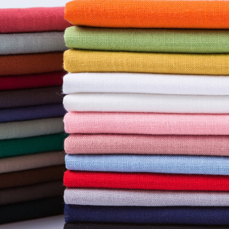 Stretch Cotton Linen Vestuário Tecidos por Metro, Tecido de costura têxtil, Vestido, Calças, Camisola, Respirável, Proteção Ambiental