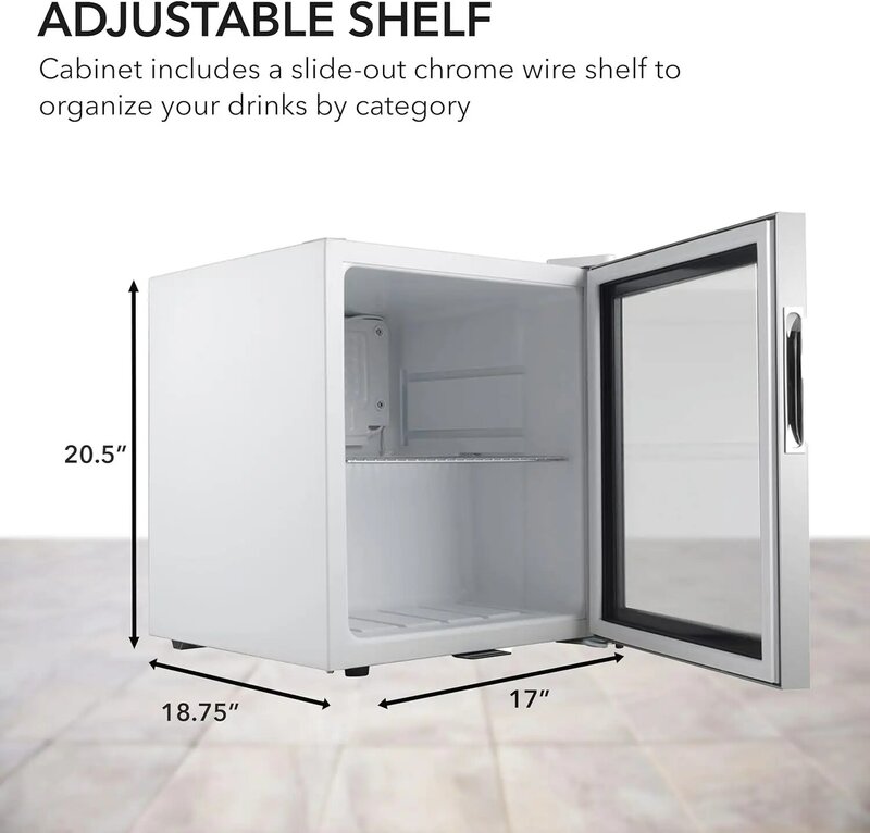 Whynter-refrigerador de bebidas de acero inoxidable, BR-062WS, con cerradura, 62 latas, color blanco