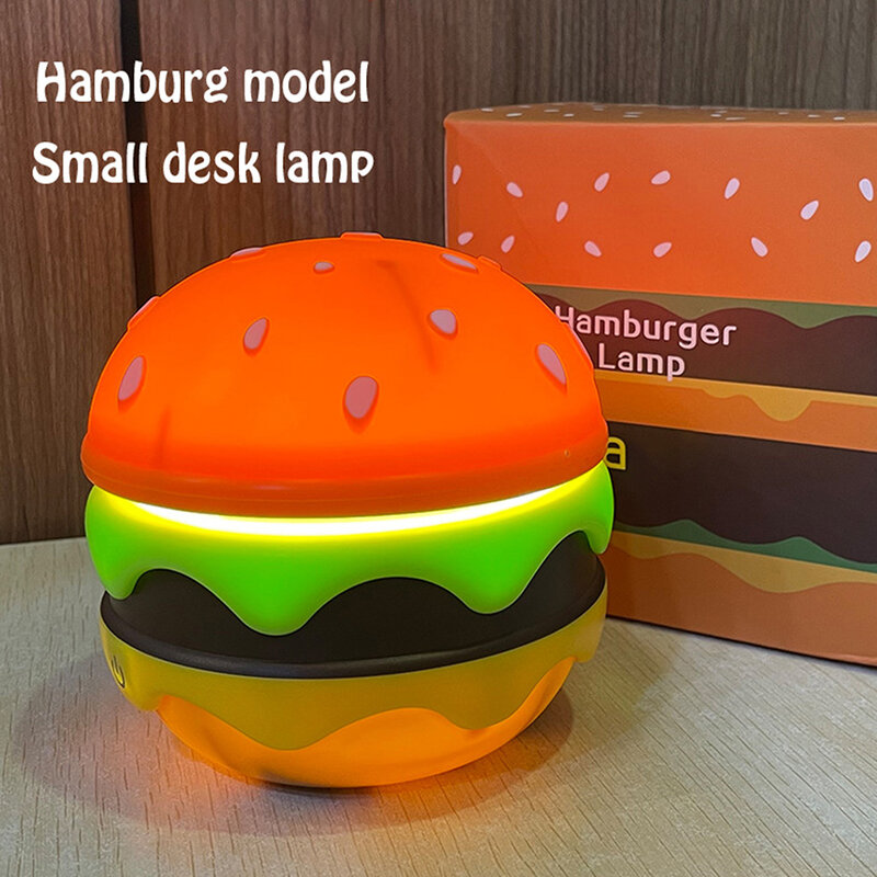 Hamburger Shape Night Light Personalized Portable Desk Night Light For Kids Children Adult Room