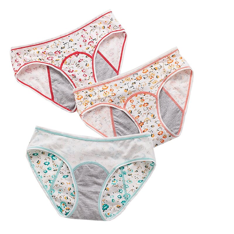 Printed Women's Menstrual Underwear Leak-proof Front and Back Breathable Leak-proof Period Underwear