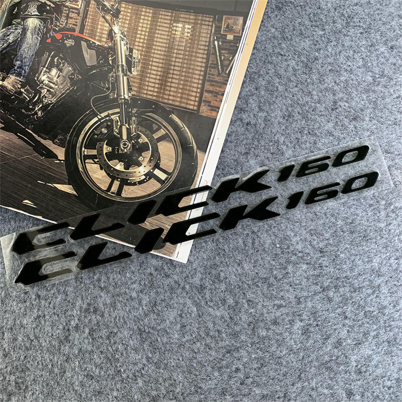 Stiker sepeda motor untuk Honda CLICK160, huruf decal 125i 150i stiker roda skuter stiker tahan air reflektif suku cadang otomatis diagnostik