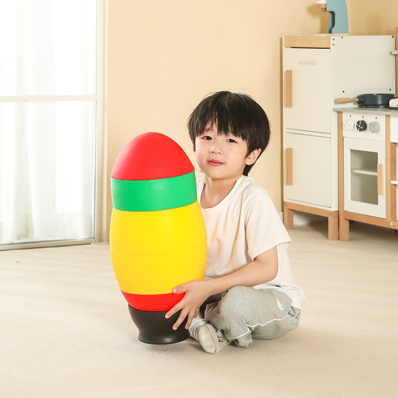 Permainan anak, integrasi sensor pelatihan keseimbangan kombinasi telur taman kanak-kanak untuk permainan luar ruangan tim permainan anak-anak