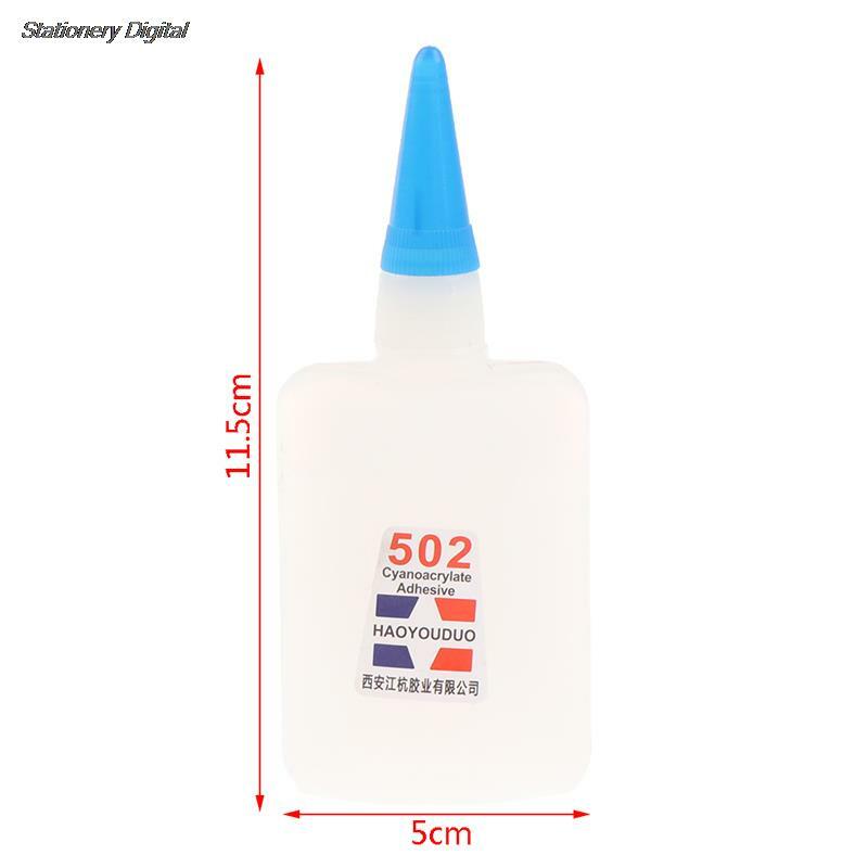 New 50g 502 Super Glue Instant Quick Dry Cyanoacrylate Strong Adhesive Quick Bond Leather Rubber Metal Office Supplies Fast Glue