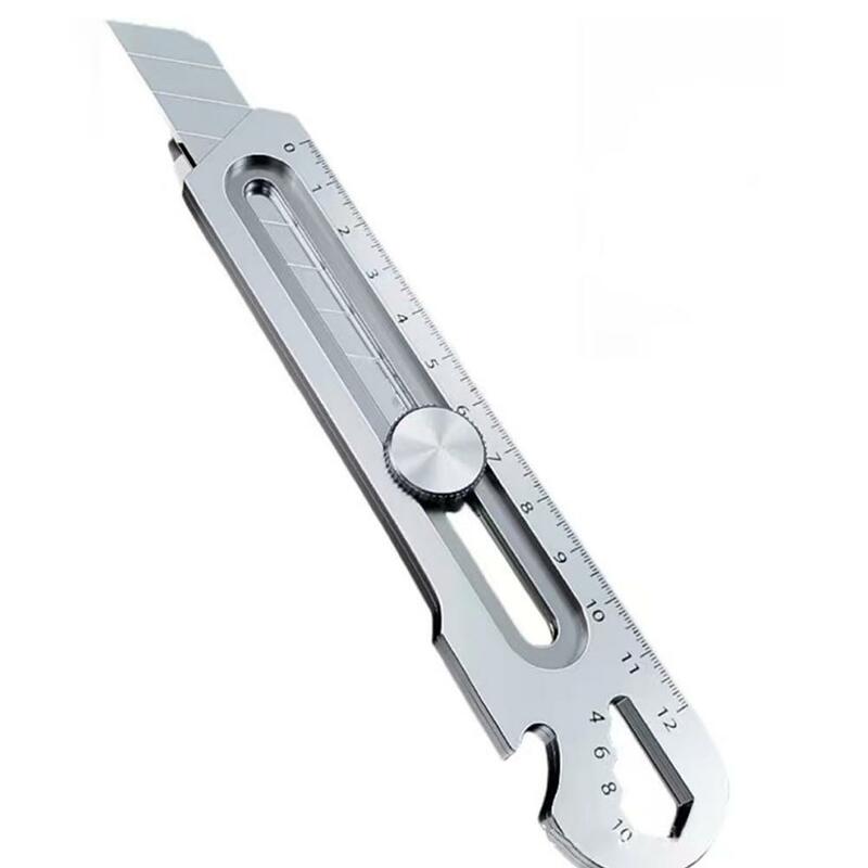 Cuchillo multifuncional de bolsillo 6 en 1, cortador de caja resistente de 18MM, herramienta de grado Industrial engrosada de acero para el hogar y la Oficina