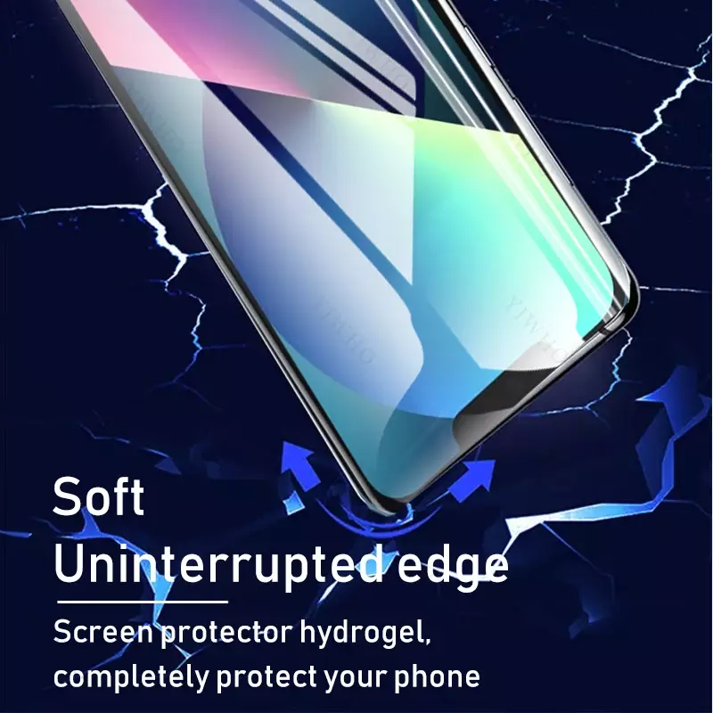 4-1psc Front Safety Hydrogel Film for Apple IPhone 13 6.1" Protective Screen Protector Clear Transparent Film Not Tempered Glass