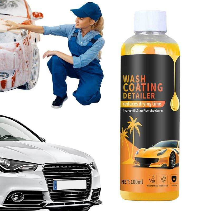 Car Wash Wax Liquid Coating, Quick Dry Multi-purpose lavagem livre de arranhões, Detalhamento rápido e fácil