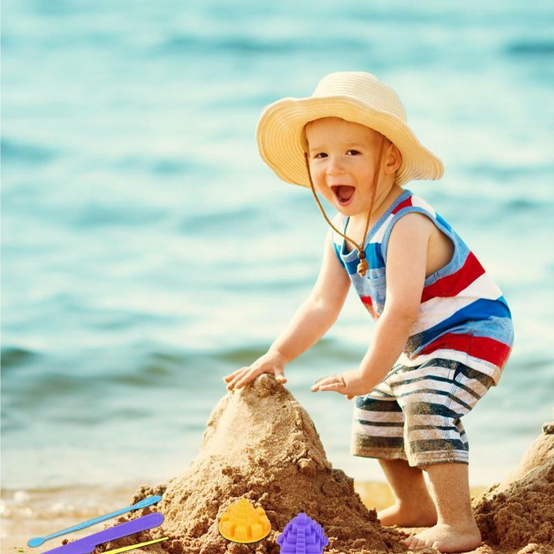 Set Mainan Pasir Bermain Tidak Lengket Permainan Air Pantai Interaktif Orangtua-anak Mainan Pantai Warna-warni untuk Bersantai Balita Bermain Mainan untuk Anak-anak