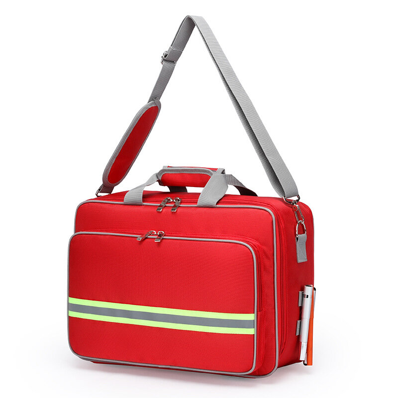응급 처치 의료 가방, 야외 비상 구조 대용량 가방, 빈 방수 반사 1800D 옥스포드 생존 키트