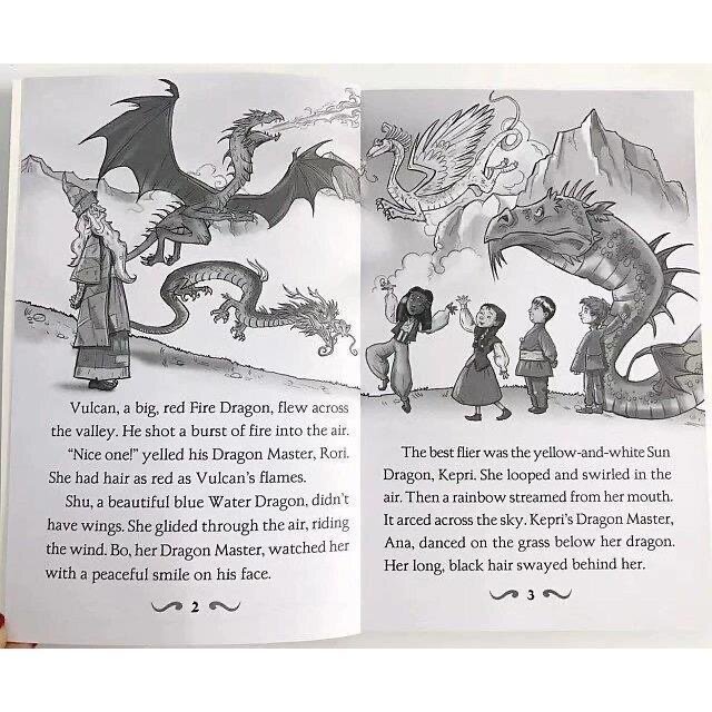 3 buku Dragon Masters anak-anak Buku Anak Bahasa Inggris membaca buku cerita buku bab novel untuk 5-12 tahun buku bahasa Inggris Livros