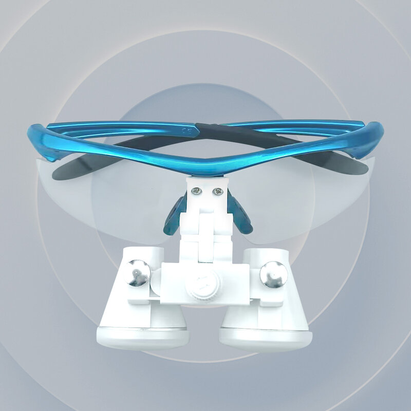 Dental Headband Fasten Headlight with x2.5/3.5 Magnifing Loupes Dentistry Magnification Binocular Magnifier Headlamp