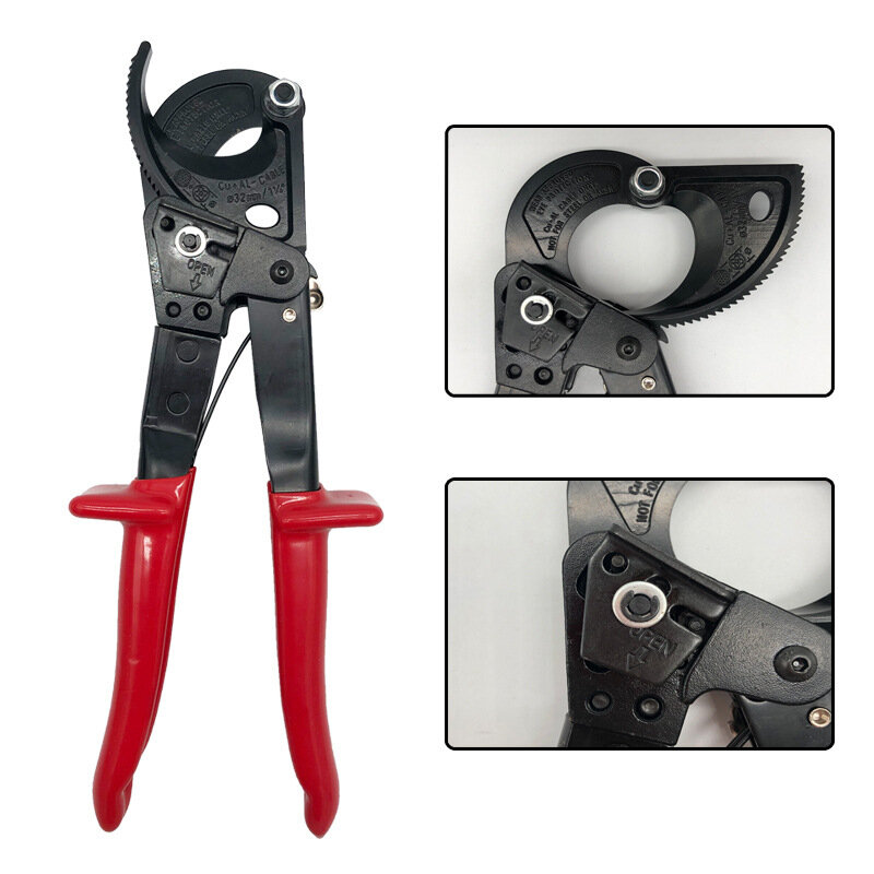 Nożyczki do kabli HS-325 nożyczki z grzechotką szczypce do drutu nożyczki miedziane drut aluminiowy szczypce do drutu
