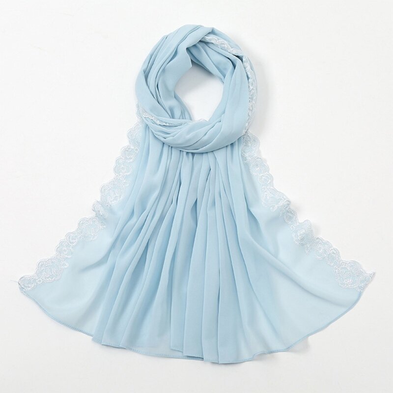 Y166 Нежная кружевная шаль с цветочной отделкой для женщин, весна-лето, легкие шали, свадебный солнцезащитный анти-УФ-шарф, шарф