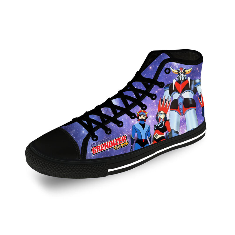 Japan Anime UFO Robot Grendizer High Top Sneakers Mens Womens Teenager Casual Shoes Canvas 3D print Cosplay Lightweight shoe