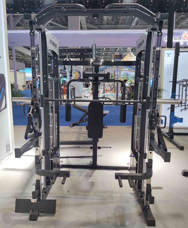 New Design Body Building Pin Load Squat Rack Gym Equipment Multi functional Smith Machine