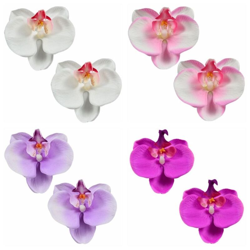 Álbum de recortes de 2 piezas, mariposa, orquídea Artificial, bricolaje, estilo coreano, orquídea Artificial, 8,5 cm, hecho a mano