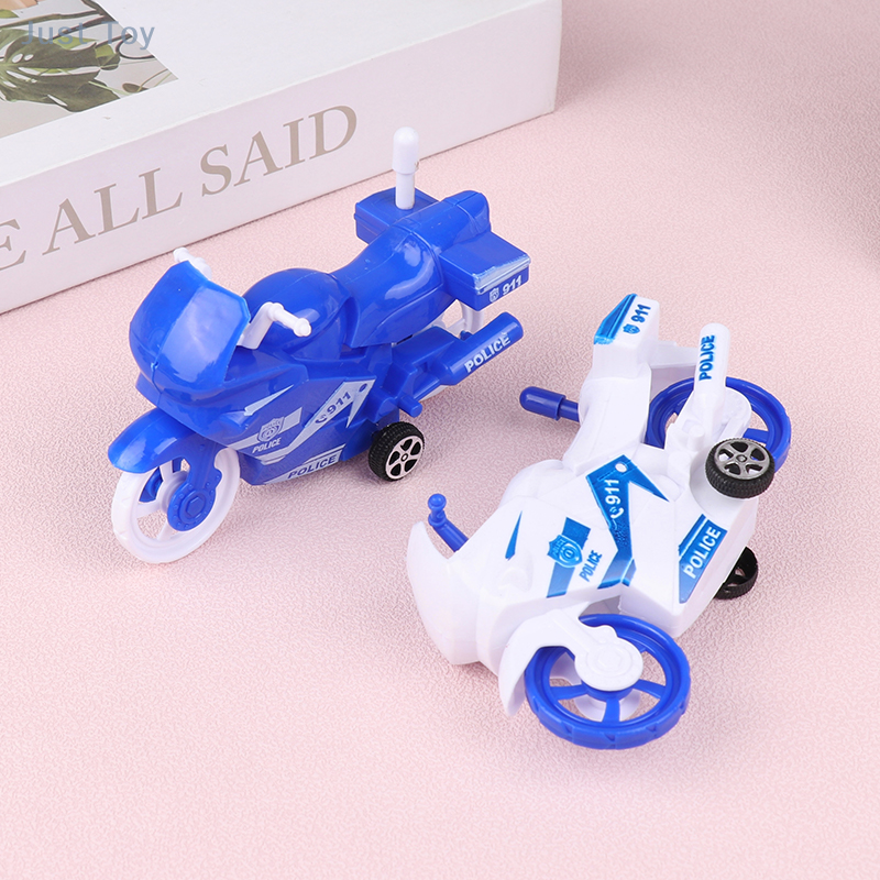 1Pc Pull Back Car Toy Mini Motorcycle Police Car Models Toy Kids Educational Toy Wheels Can Glide