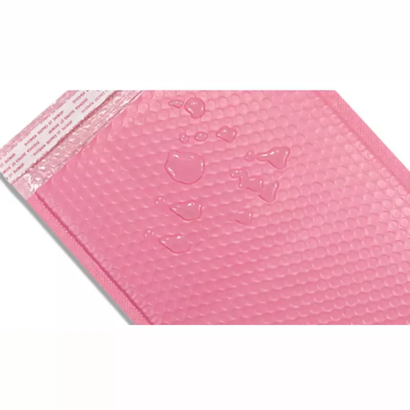 Pengirim gelembung merah muda, 20/50 buah amplop surat berlapis gelembung untuk kemasan segel sendiri tas pengiriman bantalan gelembung