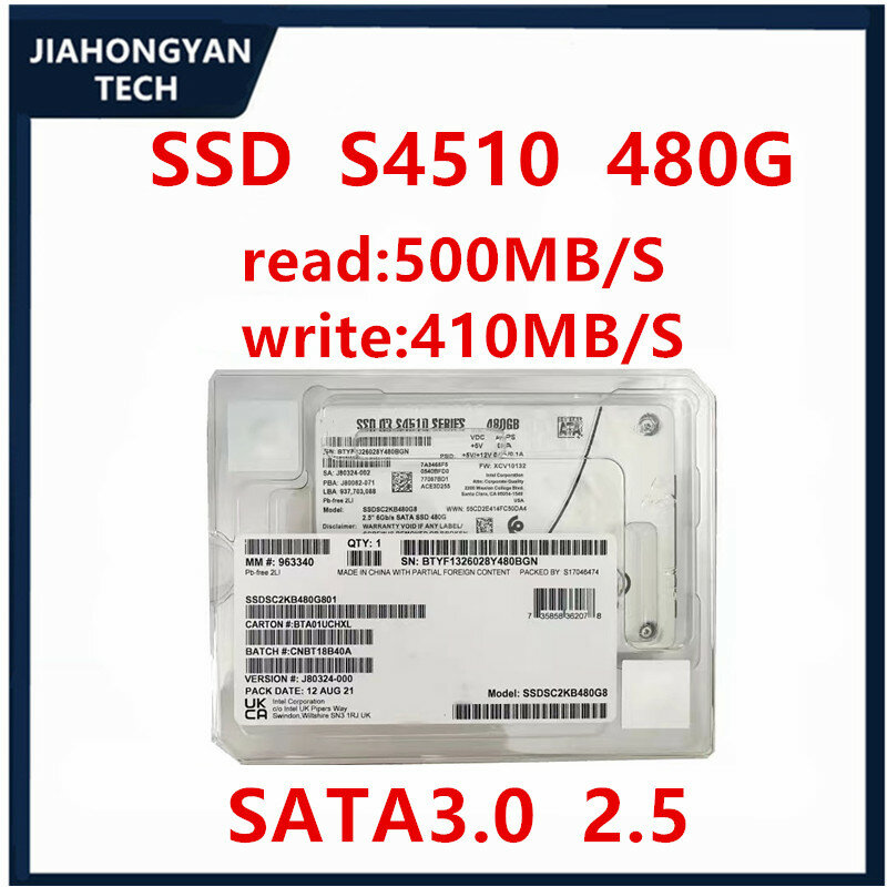 SSD de estado sólido original para desktop, Intel S4510, S4510, 240G, 480G, 960G, 1.92TB, Sata 3.0, Enterprise