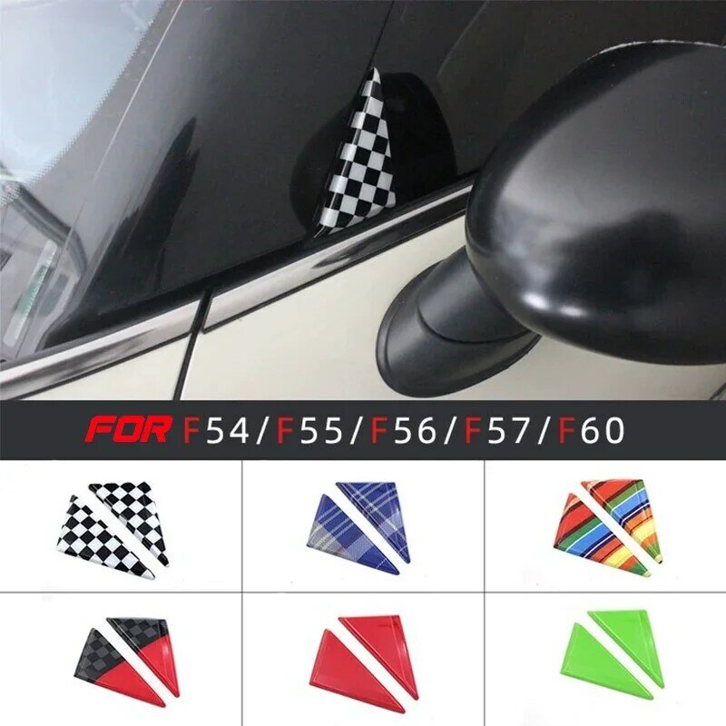 Dla Mini Cooper F57 JCW One Door Window Corner A-pillar trójkąt dekoracyjne naklejki tapicerka Shell Cover akcesoria zewnętrzne samochodu