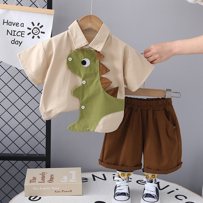 New Summer Baby Clothes Suit Kids Boys Clothing Children Shirt Shorts 2Pcs/Sets Toddler Casual Sports Costume Infant Sportswear