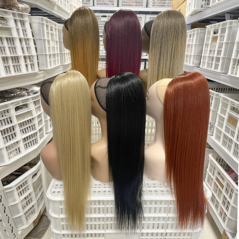 Синтетические натуральные гладкие бразильские волнистые прямые свободные кудри Kanekalon для наращивания волос с кулиской хвосты